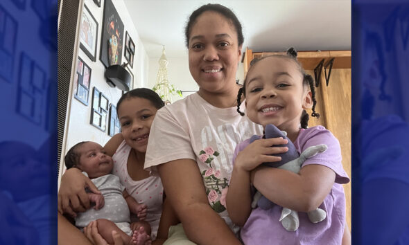 Gnae Dismuske and her children.