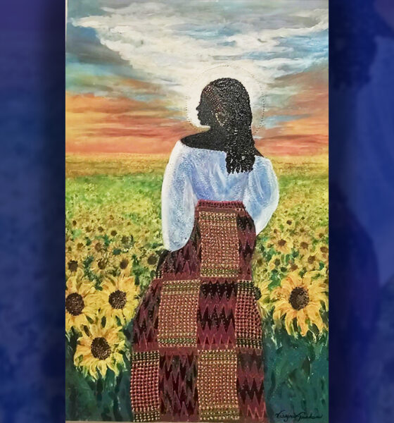 ‘Be Still...’ by Virginia Jourdan is on display at the Richmond Art Center (RAC), in Richmond, CA. Photo by Carla Thomas.