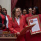 Sen. Laura Richardson (D-San Pedro) presents a Senate resolution to the Delta Theta Sigma Sorority Farwest Region at the State Capitol on May 4. Photo courtesy of the Senate Rules Committee.