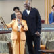 Oakland Mayor Barbara Lee presents Oakland actor Delroy Lindo the key to the cCity Council chambers of Oakland City Hall in downtown Oakland. Photo by Carla Thomas. 