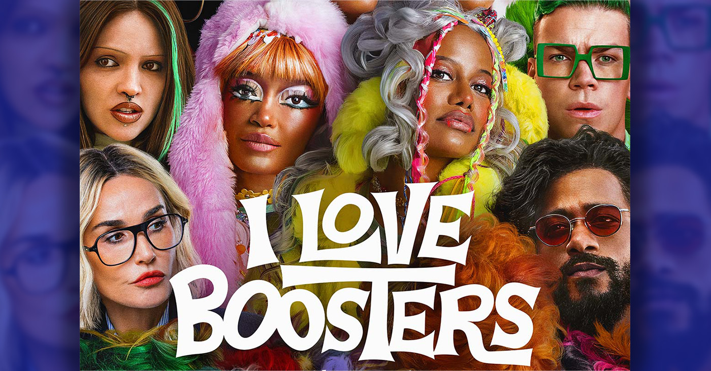 Naomi Ackie, Taylour Paige, and Keke Palmer star in “I Love Boosters” playing now in theaters. Directed by Oakland resident Boots Riley. Image courtesy of Neon.