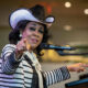 Florida Congresswoman Frederica Wilson speaks to police and youth attending a 5000 Role Models conference at Hard Rock Stadium in Miami Gardens, Florida on Nov. 1, 2022. (Jose A. Iglesias/Miami Herald/TNS