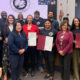 The Reparations Commission members and Alameda County Board of Supervisors celebrated the approval of its report on June 30. Present were (first row, l. to r.) Dee Johnson, Supervisor Elisa Marquez, Supervisor Lena Tam, Debra Gore, Artavia Berry, Supervisor Nikki Fortunato Bas, Jennifer Gayden, and Supervisor David Haubert; Second row (l. to r.) Supervisor Nate Miley, Larry McClendon, Brandon T. Sass, Phil Gardiner, Shadrick A. Small, and James Knowles. Photo by Ashley Sturgis, Supervisor’s Assistant from the Office of Supervisor Lena Tam.