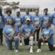 The delegation going to the International Children’s Games in Taiwan includes (from left) Dewayne Littlepage, Gia Goodlow, Abisewolu Redmond, Mahari Moore, Marvin Thomas, Najae Ellison, Royal Moore, Sir.Kamryn Lloyd, and Jasani Highsmith. The delegation’s coaching leadership includes Head Coach Dr. Tommie Smith, Senior Coach Margaret Dixon, Girls Coach Evangela Dixon, Strength and Conditioning Coach Nola Turnage, and Boys Coach Michael Flood, Jr. Photo courtesy of 100 Black Men of the Bay Area.