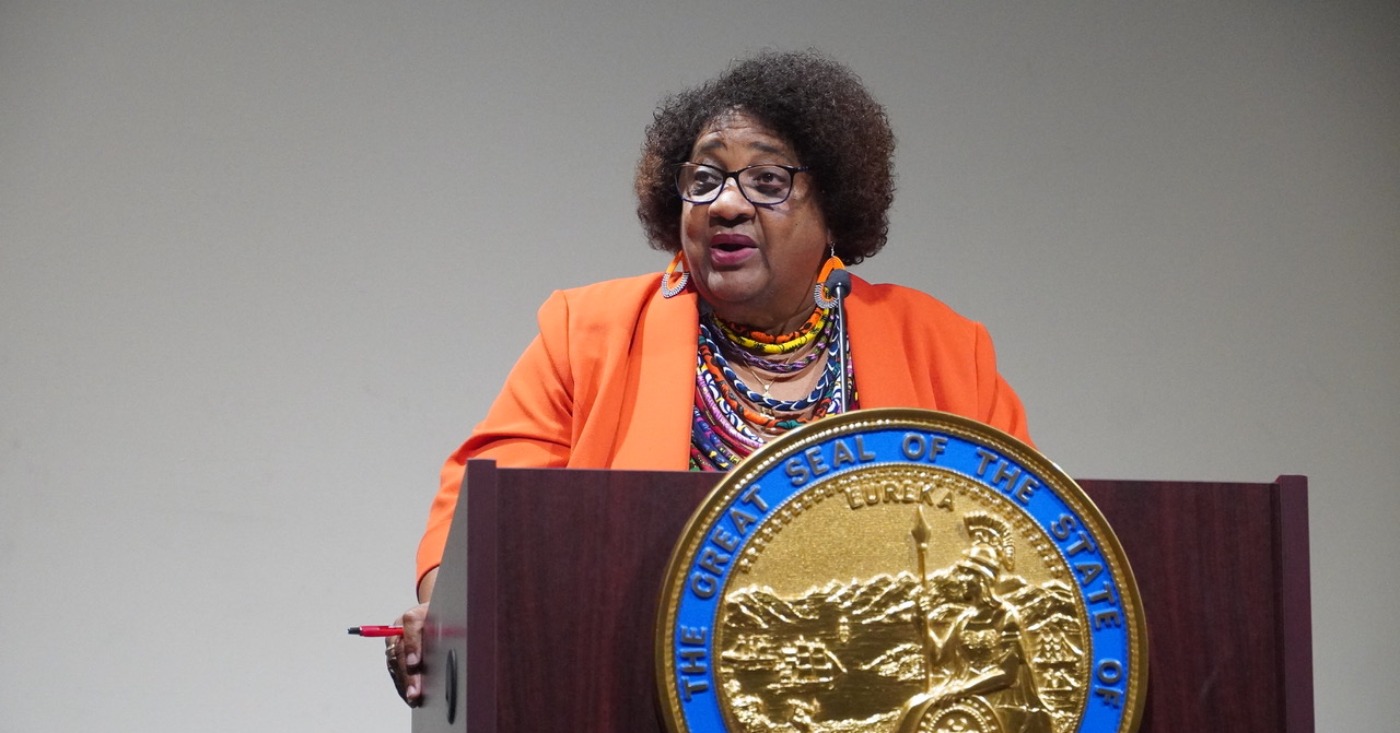 California Secretary of State Shirley N. Weber issued a statement confirming that her office is reviewing claims made by the U.S. Department of Homeland Security regarding the state’s efforts to prevent election fraud. CBM photo by Antonio Ray Harvey.