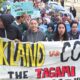 ‘No On Coal’ demonstrators protest the use of the Port of Oakland as a terminal to ship coal overseas. File photo.