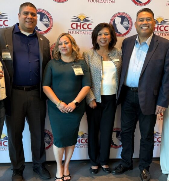 Luis Zambrana, McDermott Costa Insurance; Leo Callejas, California Hispanic Chambers of Commerce (CHCC) Northern Region chairperson; Karen Guzman, Aliza Gallo, board director, Oakland Latino Chamber of Commerce (OLCC); Julian Cañete, president and CEO of CHCC; Sharon Fonseca, OLCC board director. Courtesy photo.