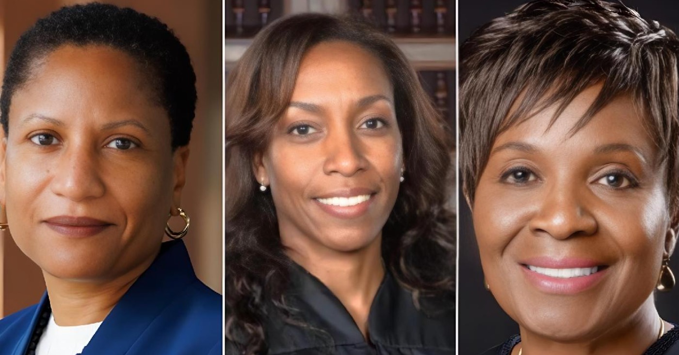 From left to right: Justice Rashida Adams, Judges Denise Hippach, and Juliet Macaulay. Image courtesy of California Black Media.