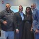 At SpringHill Suites by Marriott Oakland Airport, AASEG President Ray Bobbitt with Loop Capital Vice President Al Dinwiddie, OAACC President Cathy Adams, and Loop Capital President James “Jim” Reynolds, Jr. Photo by Carla Thomas.