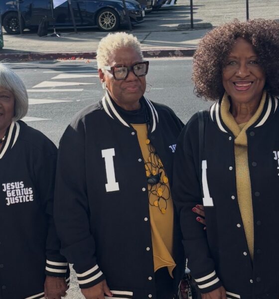 Nuna Phillips-McGee, far right, will be celebrating her 100th birthday with sisters (l. to. r.) Donna Hayes, Ida Williams, Sandra Phillips and Enis Harrison. Photo by Carol Dossman.