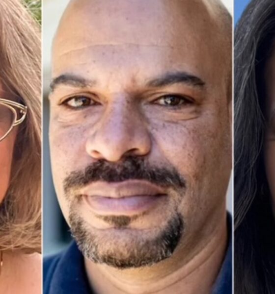 (L-R) Sylvia Williams, Mike Hutchinson, Kathryn Camp
