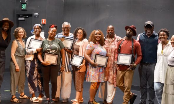 The first cohort of BLACspace participants with awards in August. Courtesy photo.