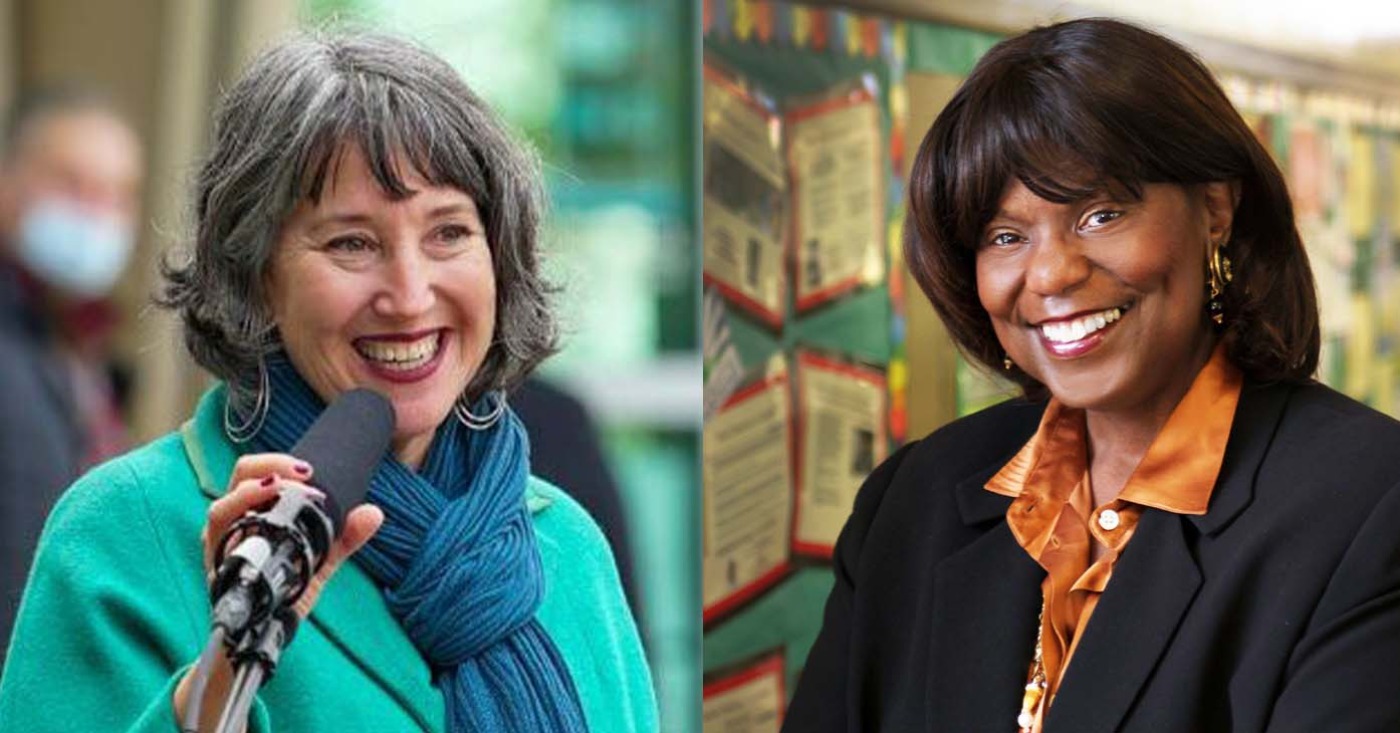 ACOE Supt. Alysse Castro; OUSD Supt. Dr. Denise Saddler. File photos.