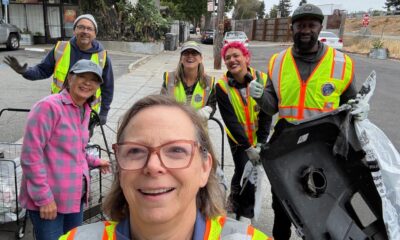 High Street Coalition volunteers pick up trash on Sept. 26. Left to right are: Jo Ann, Ruben, JoJo, Jess, Jonathan ‘Fitness’ Jones and Linda in front. Photo courtesy of Linda.