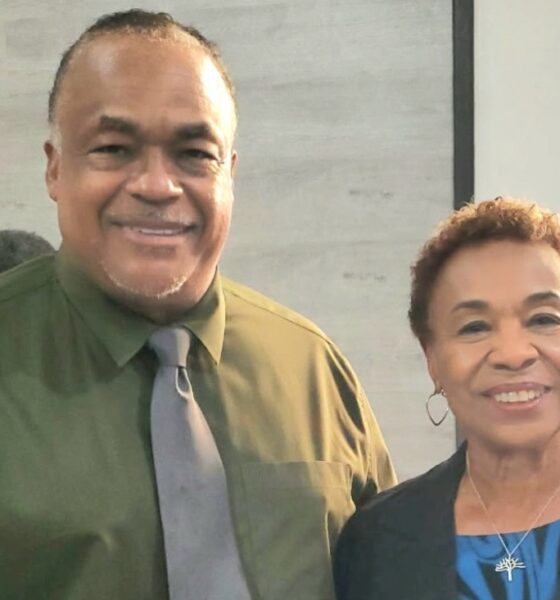 COGIC Pastor Mark Anthony Clifton, Sr. (left) was host to Oakland Mayor Barbara Lee at the meet-and-greet to revitalize the Interdenominational Ministerial Alliance (IMA) of Oakland at the Church of All Faiths in Oakland. Photo by Carla Thomas.